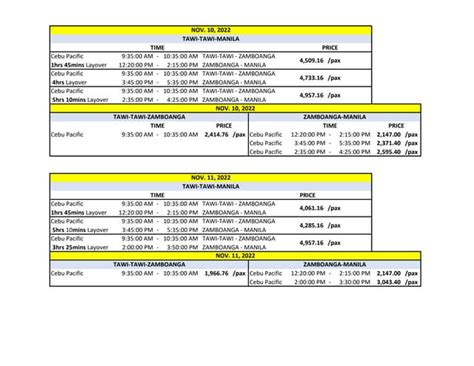cebu pacific time table